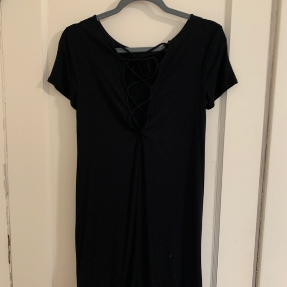 Black Criss Crop Dress - Picture 2 of 3